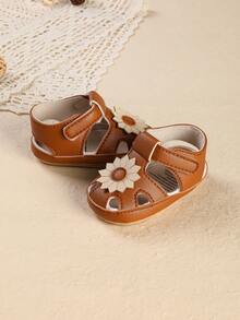 Infant Girl Soft Sole Hollow Out Sandals 2026 Summer New Simple Fashionable - Brown - View 5
