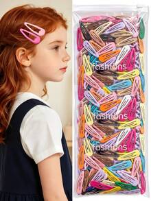 100/50/30/10pcs Colorful Y2K Water Drop BB Hair Clips, Basic Durable Non-Damaging Hair Accessories, Cute Sweet Hair Clips - Suitable For Girls And Teenagers, Daily, Vacation, School - Multicolor - View 1