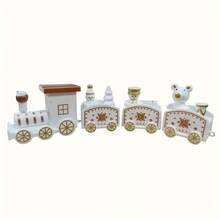 1pc Train Shaped Christmas Decoration, Desktop Party Ornament, Christmas Tree Matching Decor, Windowsill Home Decor, New Year Party Holiday Accessory, Autumn Decoration, Home Decor, Christmas, Back To School Season, Garden - Christmas Toy Train - View 9