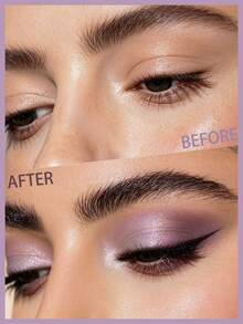 Eunarz 4-Color Eyeshadow Palette, 1pc Matte & Shimmer Long-Lasting Portable Eyeshadow Makeup Palette, Suitable For Women And Girls, Spring/Summer, Y2K Fashion Style - #EQ02 Lilac Nocturne - View 5