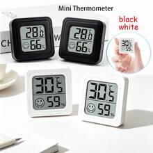 1pc/2pcs/3pcs Mini Indoor Thermometer Hygrometer, Portable Temperature Monitor, Humidity Meter, Comfort Indicator, Digital Display, Suitable For Home, Office, Reptiles, Wine Cellar - Thermometer and Hygrometer - View 8