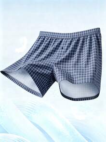 3pcs/Pack Men's Underwear, Soft & Comfortable Striped Pattern Design Loose Boxer Shorts With Button Fly, Suitable For Daily Wear And Vacation - Multicolor - View 4