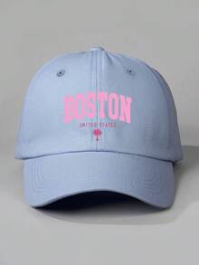 1件中性印花 BOSTON UNITED STATES 棕櫚樹棒球帽，可調節休閒戶外帽子 - 棒球帽 - 查看 16