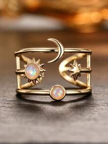 1pc Exquisite Ring For Women, Wedding Engagement Party Jewelry, Valentine's Day Gift - 1# - View 2