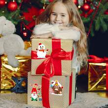 8/16 Christmas DIY Collage Stickers - Design Your Own Snowman, Christmas Tree And Santa Claus Scenes, Interactive Puzzle Toy Promotes Brain Development, Children's Party Gifts, Gift Wrapping, Classroom Activities, Christmas And Holiday Gifts - Mixed Color - View 6