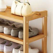 3‑Tier / 5‑Tier Shoe Rack, Made Of Natural Bamboo For Sturdiness And Stability. It Features Hollow‑Out Design For Good Ventilation, Offers Large‑Capacity Storage For All Kinds Of Shoes, Takes Up Little Floor Space, And Is Ideal For Entryways. - Multiple Specifications - View 5
