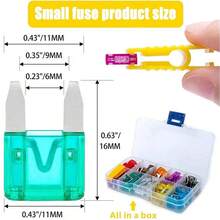 50/100/120pcs Blade Fuse Assortment Kit, 2-35A Automotive Truck Fuses With Storage Box And Clips, Aluminum Vehicle Car Fuse Set - Multicolor - View 3