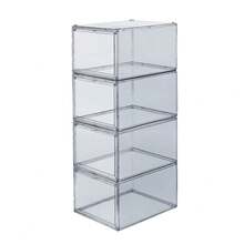 Ag Box Premium Stackable Shoe Racks, Transparent Multipurpose Storage Payton - Clear - View 9