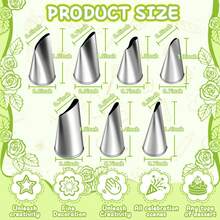 7 Pieces/Set Stainless Steel Cake Decorating Tips Set - Multicolor - View 2