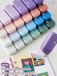 6 Buah Pita Koreksi Gradien Macaron, Gaya Rol Portabel, Alat Koreksi Kesalahan Buku, Penutup Teks Manuskrip yang Sangat Menarik, Koreksi Teks Tulisan Tangan, Modifikasi Dokumen Desktop, Koreksi Manuskrip Catatan, Portabel dan Ringkas, Alat Tulis Desktop, Perlengkapan Sekolah, Perlengkapan Kantor, Musim Kembali ke Sekolah - Set - View 2