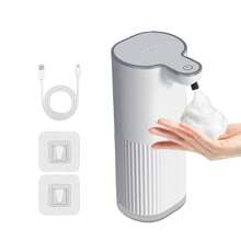 DONASIRA 1pc New 360ml Capacity Touchless Wall-Mounted Electric Smart Infrared Automatic Soap Dispenser, No-Press Foam Liquid Dispensing Pump/Portable Hand Soap Bottle/Kitchen Bathroom Accessory - View 16