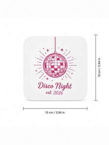 Personalized Name And Year Coaster, Custom Text Drink Coaster With Line Art Party Design, Custom Beverage Coaster, Birthday Party Table Decor, Celebration Drink Mat, Coffee Coaster, Birthday Gift For Friends, Family, Party Hosts And Guests. - Multicolor - View 27