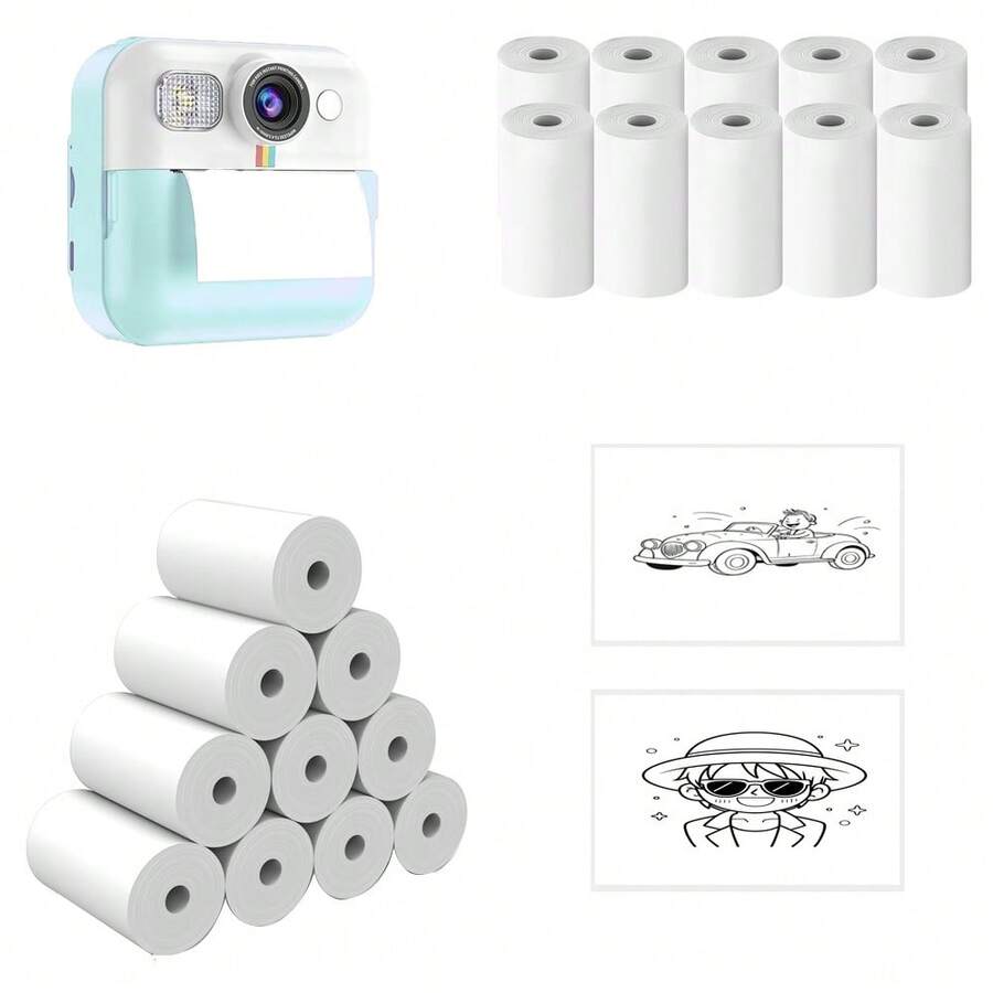 5/10/15 Rolls Of Regular White Thermal Paper,57*25 Mm,Refill Paper For Mini Portable Printers & Pocket Printers,Continuous Printing,Ideal For Photos,Wrong Question,Schedule Printing - 57x25 - View 1
