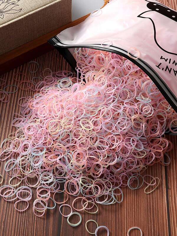 4000pcs/2000pcs/500pcs Women's Small Rubber Bands Black Color Morandi Color Hair Ties