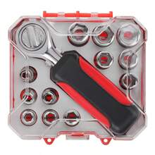 13pcs Socket Wrench Set, 1/4 Drive Ratchet Wrench Combination Kit, Suitable For Car, Bicycle And Mechanical Maintenance Automotive Repair Tool Set, Home Repair Tools - A - View 5