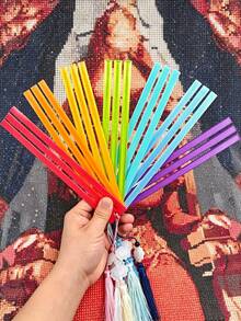 1pc Diamond Painting Positioning Ruler, Tassel Bookmark, Diamond Canvas Storage, Fixed Release Paper, Essential DIY Tools For Diamond Painting Craft, Perfect Gift For Family And Friends On Holidays - Sets - View 9
