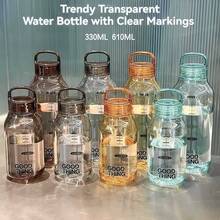 Japanese-Style Minimalist Transparent Polycarbonate Water Bottle, Leak-Proof, High-Temperature Resistant, Portable Tumbler For School, Home, Office, Outdoor, Convenient Carry, Durable And Stylish For Everyday Use - Multicolor - View 12