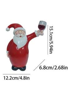 1pc Collectible Figurines Raising Cup Santa Claus Resin Ornament, White Beard Raising Cup Pose Santa Claus Statue, Christmas Theme Decoration, Suitable For Holiday Party Atmosphere Desktop Decor, Wine Cabinet, Entryway, Bookshelf, Office Desk Arrangement, Christmas Season New Year Gathering Dining Table Decoration, Suitable For Home Enthusiasts And Gift Buyers, Christmas Theme Home Decor Craft - 1PC - View 14
