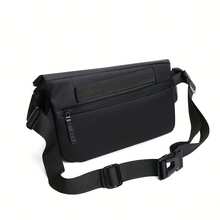 Shoulder Bag_Waterproof Matte Leather Crossbody Bag, Adjustable Strap, Multiple Compartments_Perfect For Daily Commute And Outdoor Activities_Black Daily Commute Bag_Casual Crossbody Bag - Multicolor - View 7