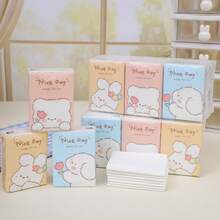 1/2/4/6/9/18/36 Packs Of Cartoon Patterned Handkerchief Tissues, Cute Animal Patterns, Portable Small Package Tissues, Handkerchief Tissues And Student Pocket Tissues, Essential Items For Returning To School, Daily Cleaning Tissues, Travel Set - Multicolor - View 2