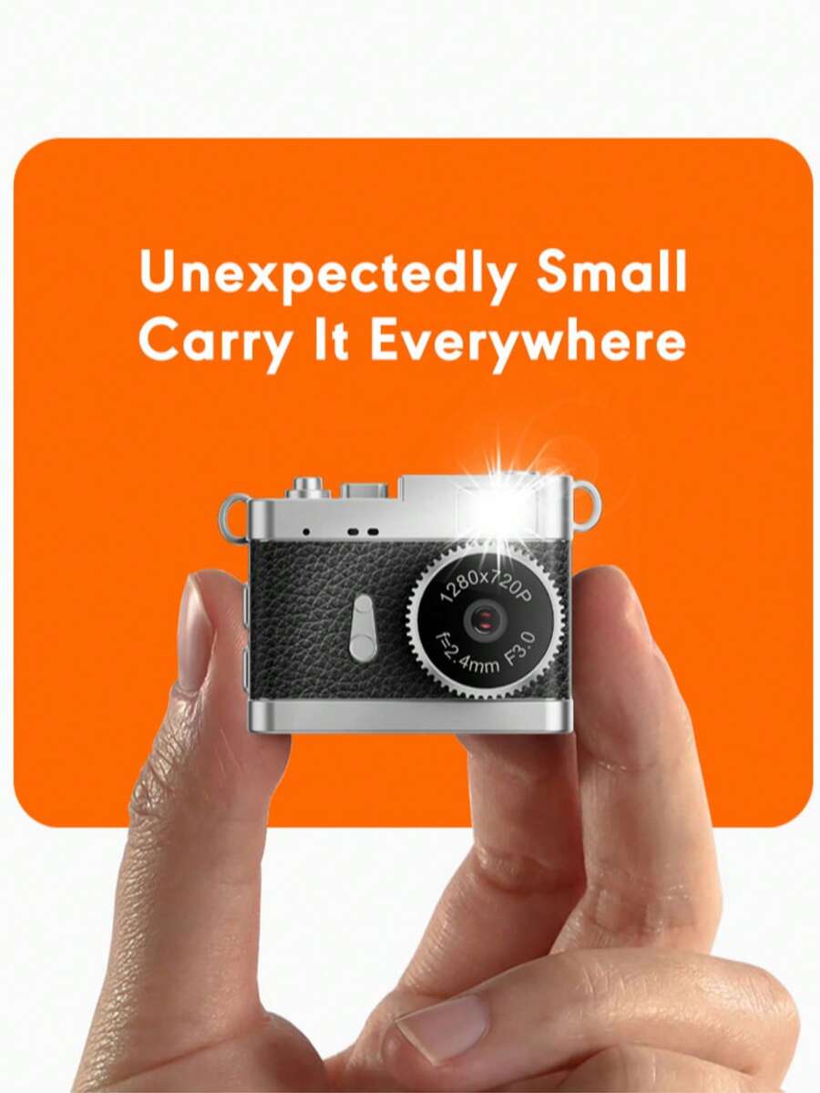 Student Digital Camera Keychain Camera Campus Mini High Definition Pixel Small Entry-Level CCD Portable Card Camera Gift For Friends And Family