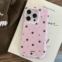 Vintage Black Brown Tortoise Shell Foil Texture Phone Case Compatible With IPhone 16 Pro Max Apple 15 Soft Shell 14 New 12 Pro Full Coverage 13 Pro Max Anti-Drop Protective Cover Women 18 Pro Max Niche 18 - Pink - View 10