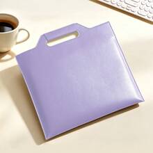 A4 PU Leather Document Holder Portfolio Folder, Large Capacity Handheld Business Briefcase File Organizer For Office School Travel Document Storage - Single Piece - View 11