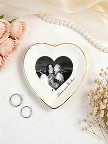 Custom Best Friend Photo Jewelry Tray, Personalized Small Accessory Dish, Gift For Sisters, Ceramic Ring Dish, Personalized Gift, Close Friend Gift - Multicolor - View 10