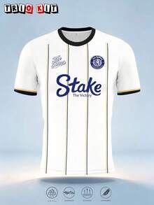 Personalized Custom Everton Football Jersey For Men & Lightweight Soft For Youth & Match, Training, Casual Wear & Gift - White - View 3