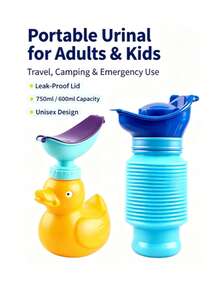 Portable Emergency Toilet, Reusable, Easy To Flush, 750ml, Telescopic Design, Space-Saving, Suitable For Outdoor Emergency, Camping, Concerts, Travel Traffic Jams, Children's Car Toilet, Sturdy And Durable Plastic, Unisex - Multiple Specifications - View 9