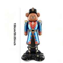 1pc 150cm Giant Bear Shaped Nutcracker Christmas Party Decoration Cartoon Foil Balloon Toy - View 6
