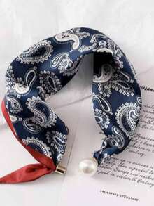 1pc Magnetic Buckle Small Square Scarf Long Silk Scarf Women Spring Summer Matching Shirt Professional Decorative Thin Scarf - Multicolor - View 12