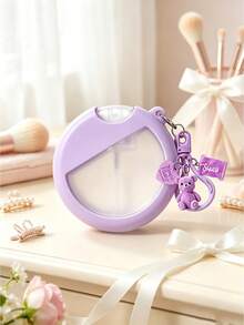 Round Perfume Spray Bottle, Refillable Spray Bottle, Portable Multi-Purpose Bottle, With Silicone Sleeve, Matching With Three-Dimensional Resin Bear Candy Relief Love Nameplate Key Pendant Key Chain, Suitable For Work, Shopping, Travel And Carrying - Multicolor - View 6