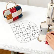 Curved Angle Cutter Patchwork Ruler | Acrylic Sewing Patchwork Ruler Quilting Template | DIY Sewing Supplies Sewing Template Patchwork Tools | Curved Angle Cutter Ruler - Clear - View 8
