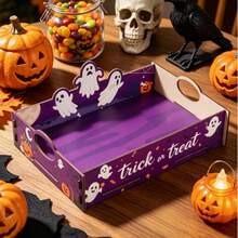Rak Pajangan Kayu 3 Tingkat, Rak Pajangan Bertingkat yang Dapat Dipasang, Rak Penyimpanan Multi-Lapisan untuk Meja, Untuk Dekorasi Mini Halloween dan Natal, Figur dan Boneka Kecil - MultiWarna - View 8