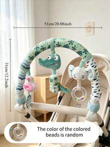 BBSKY 1pc Baby Stroller Hanging Toy, Built-In Music Box, Hasselblad Lens, Wind Chime, BB Call, Elastic Rope, Colorful Pearl Bell, Multi-Sensory Enlightenment Toy For Infants, Suitable As Newborn Gift - Multicolor - View 2