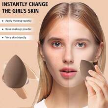 50-10pcs Combo Pack Makeup Sponge Set, Professional Sponge Wholesale, Stock Up Pack, Ultra Soft Concealer Sponge, Facial Makeup Tool, Suitable For Liquid Foundation, Powder, Toner - Coffee Brown - View 6