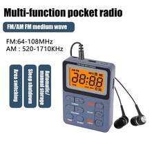 Radio AM FM Saku Portabel dengan Earphone Stereo (Tanpa Speaker), Preset Otomatis, Tombol Pengunci, Lampu Latar, Timer Tidur, Pemutar Musik, Radio Mini, Radio Digital, Radio Bertenaga Baterai untuk Aktivitas Luar Ruangan, Berkemah dan Berlari, Baterai Isi Ulang 600mAh - View 7