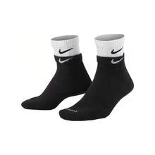 Nike Double-Layer Double-Swoosh Athletic Training Crew Socks Unisex Couple Style Combo Pack Black - Black - View 6