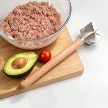 Alat Penghancur Manual untuk Makanan Bayi, Cocok untuk Menghancurkan Daging, Kentang, Alpukat, , Alat Masak Dapur - Perak - View 4