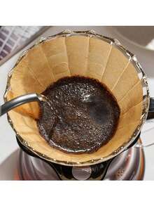 150 buah Saringan Kopi, Kertas Saringan Kopi Berbentuk V, Saringan Kertas Kopi, Saringan Kopi dan Teh Sekali Pakai untuk Mesin Kopi Pour Over dan Drip - MultiWarna - View 2