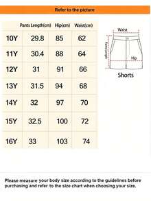 Teen Girls' Casual Washed Denim Shorts With Elastic Waistband, Versatile Design Suitable For Daily Wear Or School - Light Grey - View 5