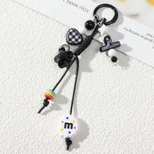 1pc Fashionable Cute Star-Shaped Cookie Keychain Pendant, Phone And Bag Decoration Accessory - Purple - View 5