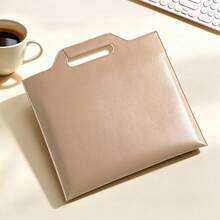 A4 Large Capacity PU Leather Document Organizer, Portable Handheld Business File Folder, Multi-Color, Suitable For Office, School, Travel Paper Storage - Single Piece - View 16