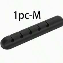Desktop Cable Organizer Clip, Snap Design, 3/5/7 Holes, Compact And Portable, Enhanced Adhesive, Suitable For Fixing Data Cables, Organizing Cables, Compatible With School, Home, Office, Back To School Dorm Essentials, Office Supplies, Desktop Cable Organizer - Black - View 9