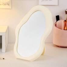 1pc Makeup Mirror, Desktop Standing Vanity Mirror, Student Dorm Room Makeup Mirror - Multicolor - View 9