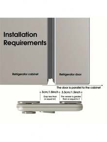 Storage Cabinet Safety Universal Lock, 360° Rotatable Single Door Refrigerator Lock, Child Safety Freezer Lock, With 2 Strong Adhesive Pads, Cabinet Lock, Door Lock, Easier Installation, No Drilling Required, Strong Adhesive Tape, Storage Cabinet Safety Lock, For Refrigerator, Cabinet And Drawer - Multicolor - View 7