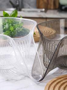 Kitchen Colander Transparent Funnel-Style Strainer Bowl With Spout And Stable Flat Bottom Large Capacity Fruit Vegetable Washing & Draining Basin - Multicolor - View 6