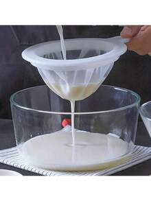 1/3pcs Fine Mesh Kitchen Strainer, Home Soy Milk Filter: Multi-Functional Durable, Suitable For Tea, Juice, Flour, Christmas New Year Party Kitchen Essential Cooking Baking Tool - Multicolor - View 3