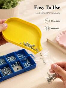 Tool Storage Funnel Tray, 5mm Raised Edge, Prevents Screws, Bolts, Beads And Small Parts From Spilling, Equipped With Fully Sealed Slide-In Plug, Precisely Stores Tiny Parts, Keeps Workspace Clean And Efficient, Suitable For Crafting And Repair - A - View 4